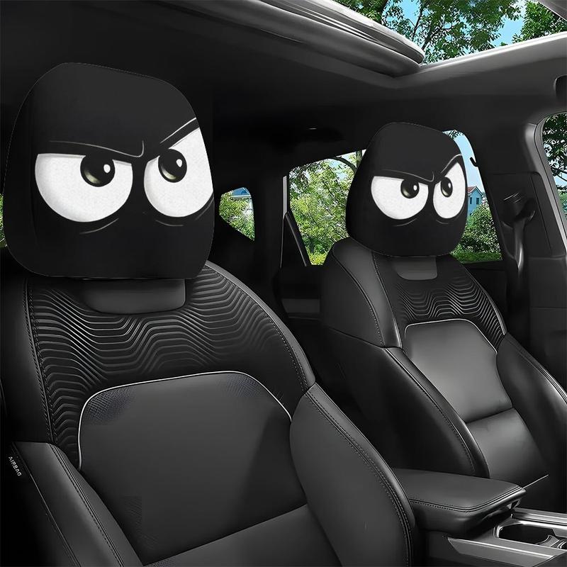 π Funny Cartoon Car Headrest Covers β 2PCS 2D Universal Fit π