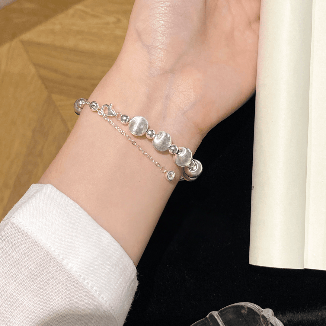 925 imitation pearl pendant necklace simple clavicle chain light luxury exquisite cold white moonlight