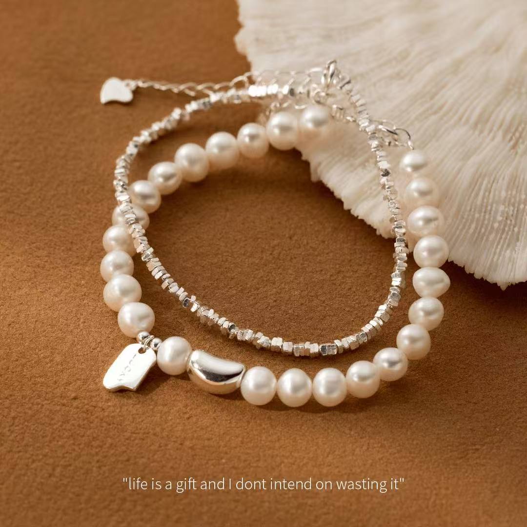 925 silver bracelet niche lucky fashion temperament silver bean bracelet