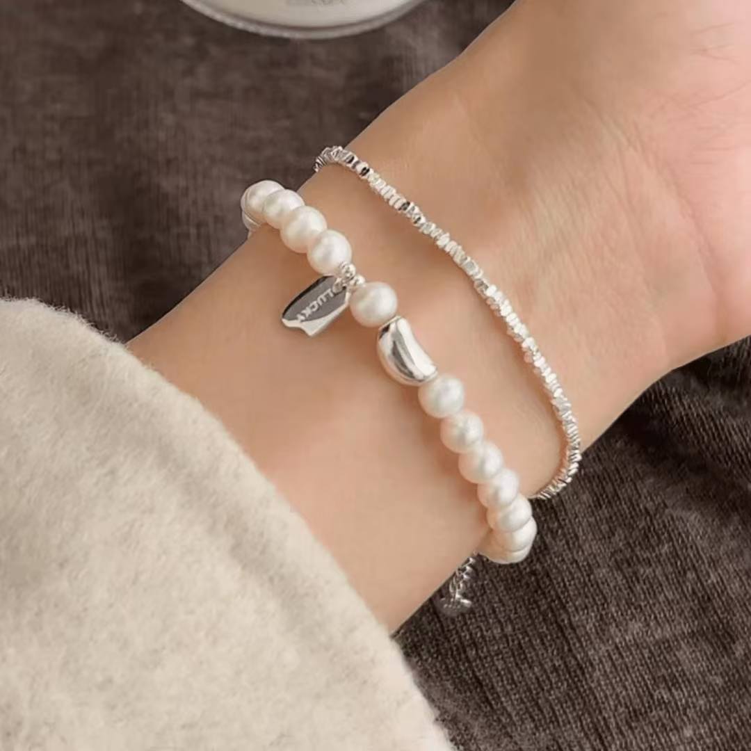 925 silver bracelet niche lucky fashion temperament silver bean bracelet