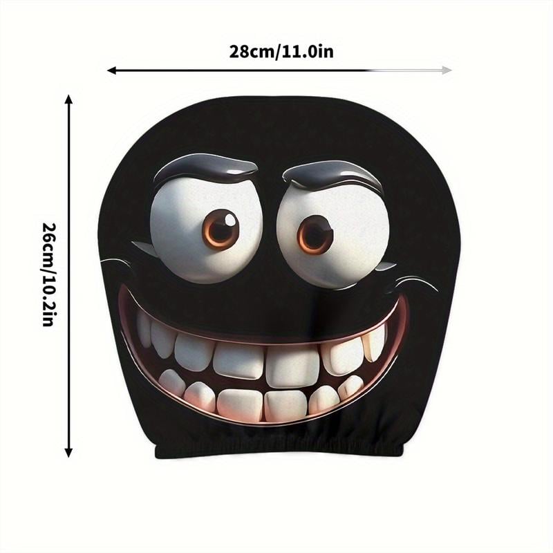π Funny Cartoon Car Headrest Covers β 2PCS 2D Universal Fit π