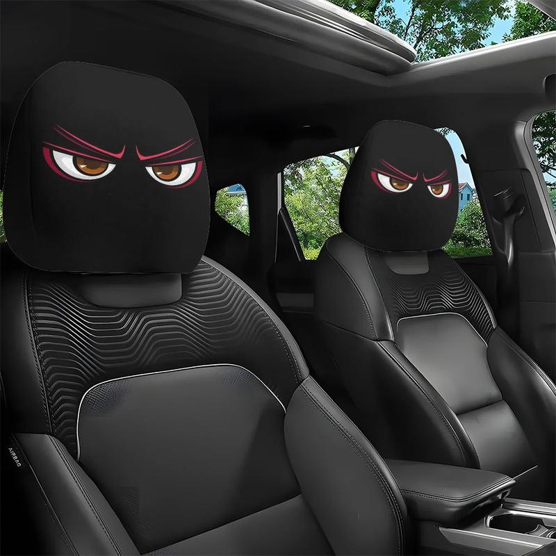 π Funny Cartoon Car Headrest Covers β 2PCS 2D Universal Fit π
