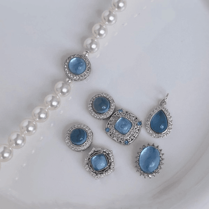 Imitation pearl necklace Blue Edge* Imitation pearl necklace for women Light luxury niche high-end stacking clavicle necklace
