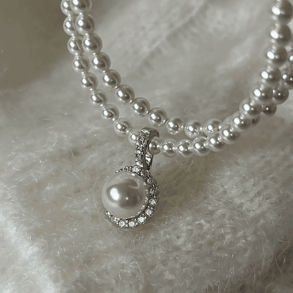 Pure natural pearl aurora freshwater Zhuji pearl millet bead necklace sunflower seedless necklace set simple pendant
