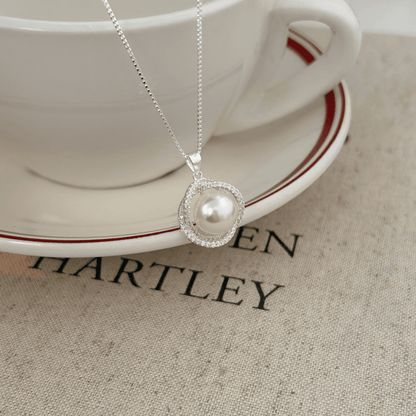 Pure silver moissanite silver products S925 sterling silver pearl necklace female new style light luxury temperament niche