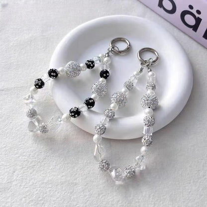 Diamond-encrusted Irregular Beaded Bracelet. Light luxury, firm and anti-drop. With a hanging loop, it's a stylish wrist accessory