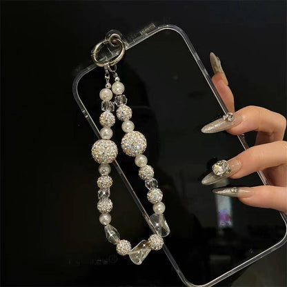Diamond-encrusted Irregular Beaded Bracelet. Light luxury, firm and anti-drop. With a hanging loop, it's a stylish wrist accessory