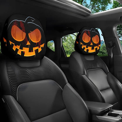 😆 Funny Cartoon Car Headrest Covers – 2PCS 2D Universal Fit 🚗