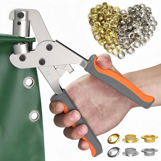Grommet Tool 3/8 Inch Grommets Eyelet Plier set with 200pcs Eyelets